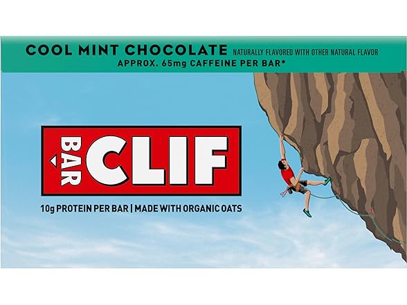 10PK CLIF BAR Energy Protein Bars Cool Mint Chocolate