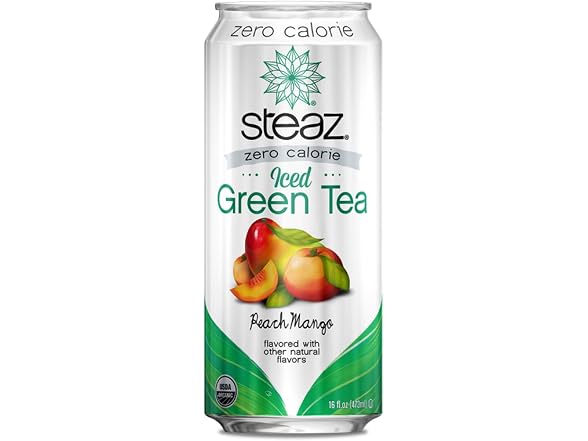 12PK Steaz, Tea Iced Peach Mango Zero Calorie