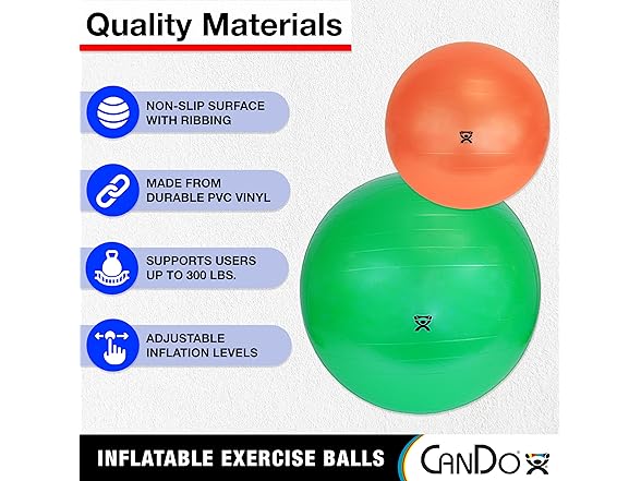 CanDo Exercise Ball Orange 21.6"