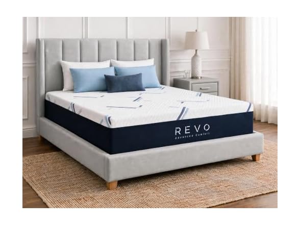 REVO 12 Inch Gel Memory Foam Mattress, King, Medium