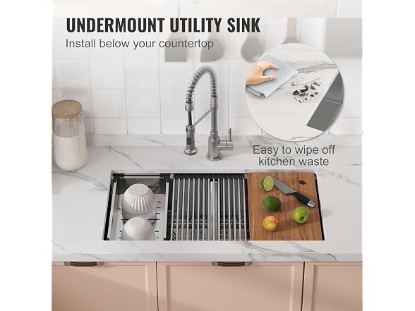 EVOR Kitchen Sink, 304 Stainless Steel