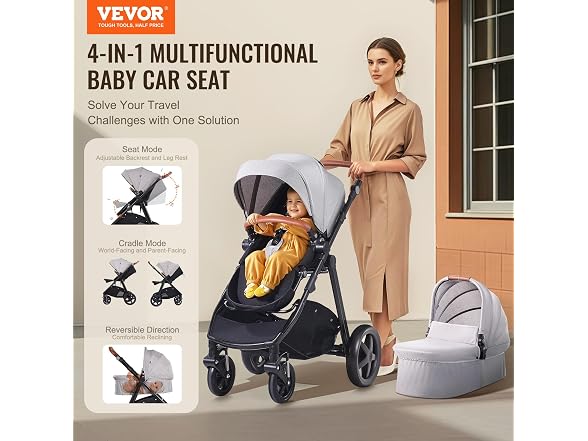 Travel System Stroller with Infant Light