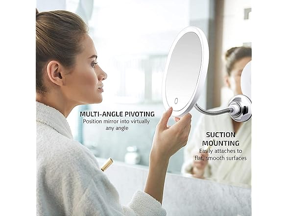 OVENTE 9'' Rechargeable Lighted Wall Mou