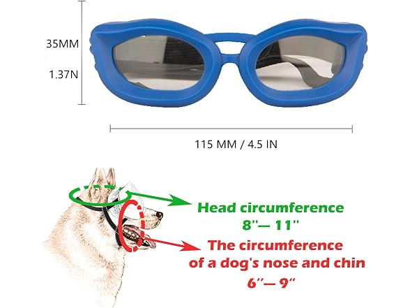 Dog Goggles Small Breed, UV/Wind/Dust/Fog Pr