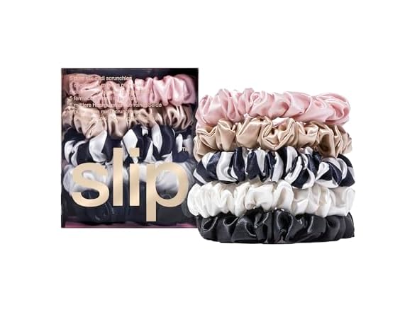 slip Silk Midi Scrunchies - Set of 5 Original Mix