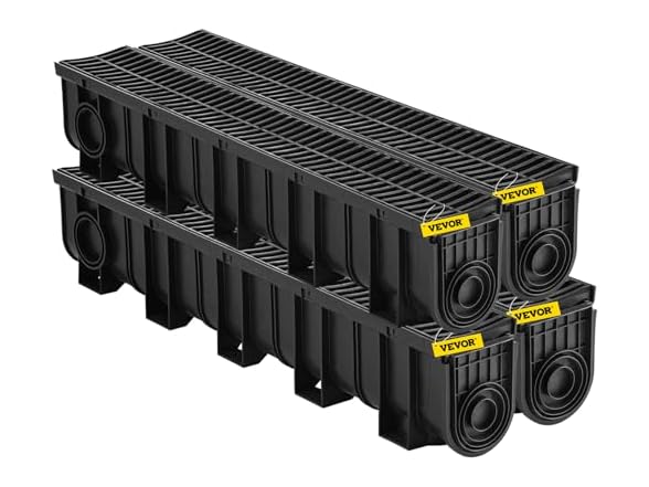Trench Drain System, Channel Driveway-4Pack
