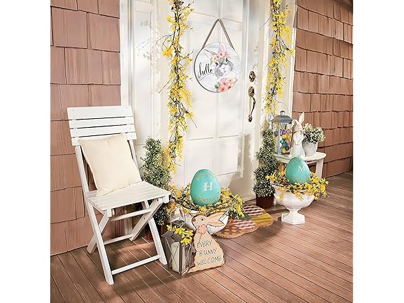 ENCHAN Easter Door Sign Decor Spring