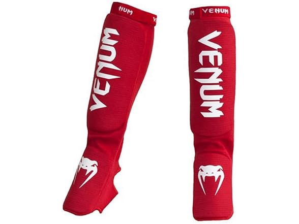 Venum "Kontact" Shin Instep Guards, Red