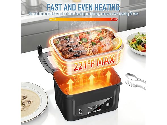 GALOKEO Upgraded Cordless Electric Lunch Box