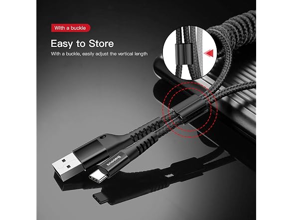 Baseus USB Type C Cable for Car, Galaxy