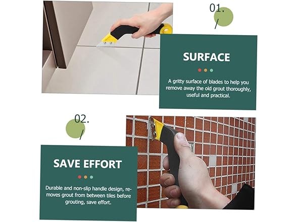 Artibetter AAP-Tool-305 (2 Pack) Grout Removal Tool