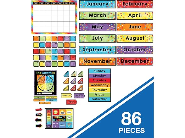 Carson Dellosa Celebrate Learning 86 pc Set Wall Calendar