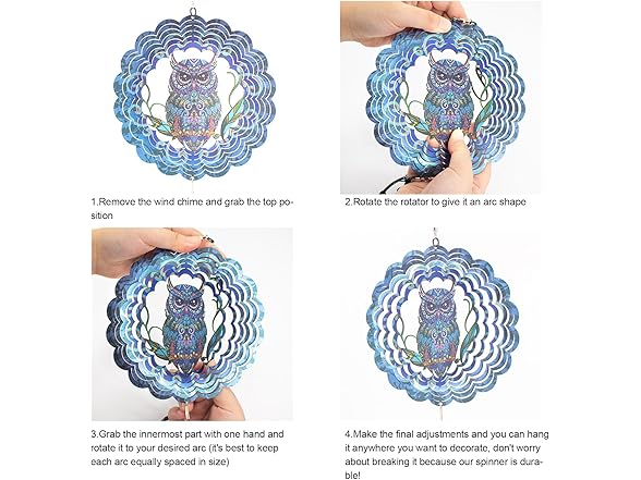 Wind Chimes with Owl Wind Spinner