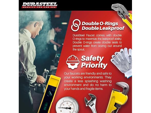 DuraSteel Commercial Sink Faucet - 8” Center - Gallery 6
