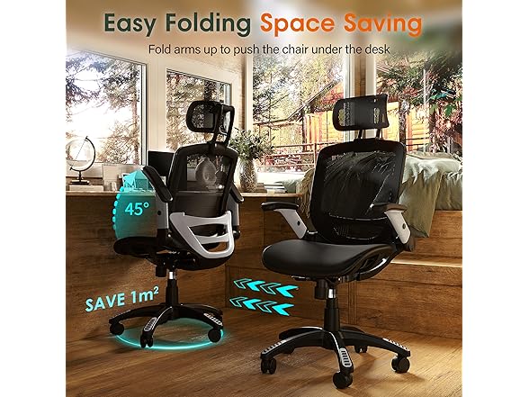 Home Desk Chair with Headrest