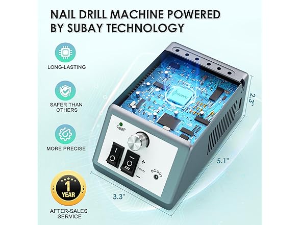 SUBAY Electric Nail Drill Machine, 20000RPM Pr