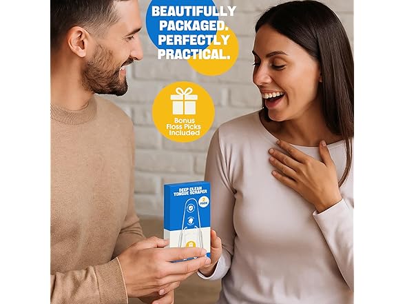 COSMOPLUS Stainless Tongue Scraper Set for Adults - Gallery 5