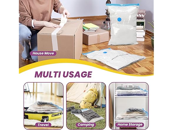 InfiniPower Vacuum Storage Bags Jumbo 12Pk