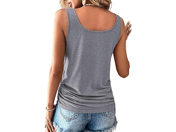 AIZHINENG Womens U Neck Tank Tops Summer