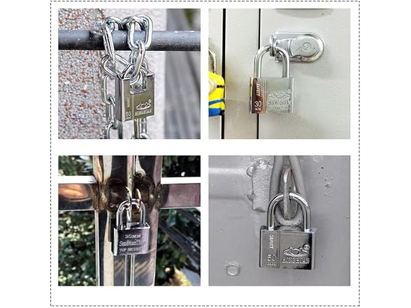 MroMax Iron Keyed Padlock, 1.18" Wide Anti Alike