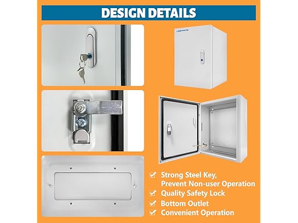 Outdoor Electrical Box 16x8x20 Steel