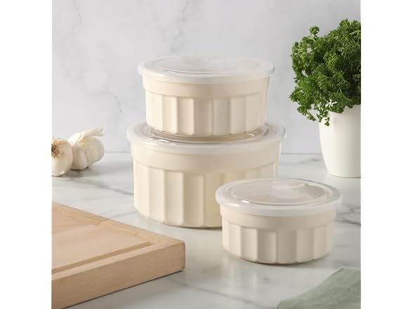 Martha Stewart 6 Piece Stoneware Meal Prep Container Set