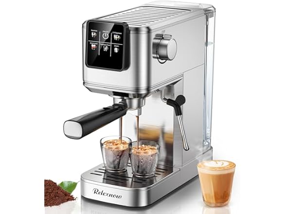 RELEXNOW Espresso Machine, 20 Bar