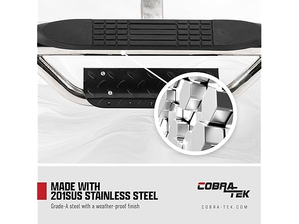 Cobra-Tek HS-007 36" Round Tube Double Hitch Step