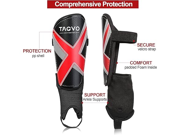 Youth & Adult Soccer Shin Pads by TAGVO