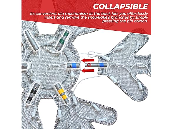 Top Treasures 28" Pre-Lit Snowflake