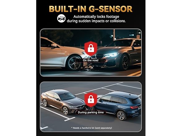 4K+4K Dash Cam Front and Rear | 128GB SD