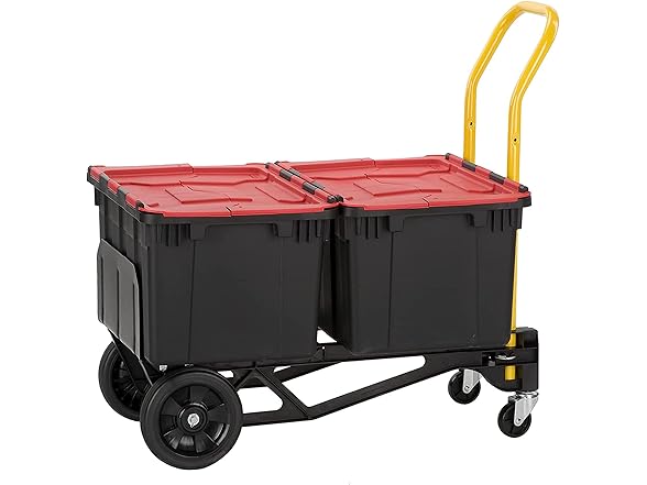 Harper Trucks Convertible Nylon Hand Truck w/ Stair Glides, 300lb Dolly & 400lb Cart Limit