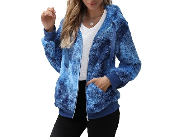 Nirovien Women (XL) Full Zip Up Sherpa Hoodie