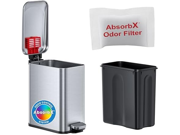 iTouchless 1.32G SoftStep 2.0 Trash Can