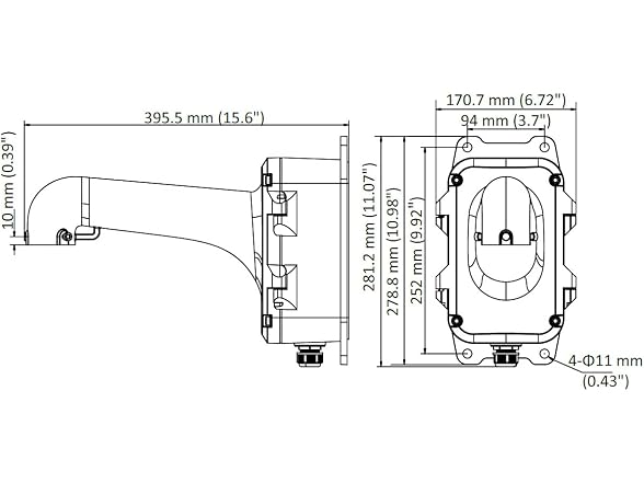 HIKVISION DS-1604ZJ-box Wall mount w/junction box