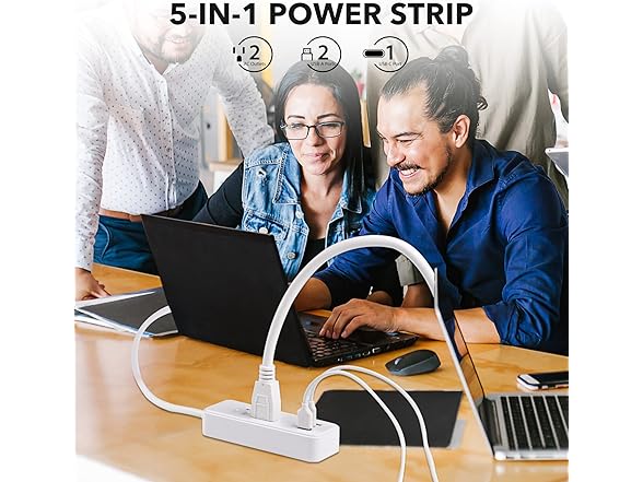 Clear Power B09VXBH7JF Clear Power 2-Outlet Power Str