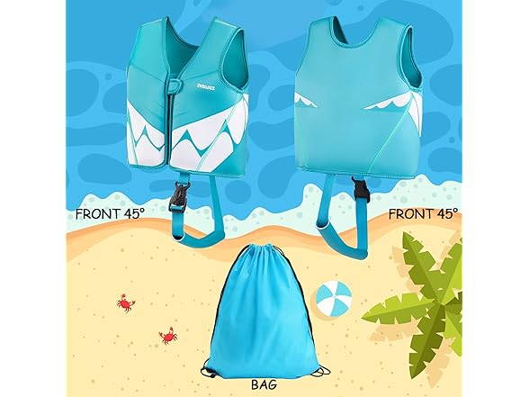 INIGGII Toddler Swim Vest for 20-28 lbs