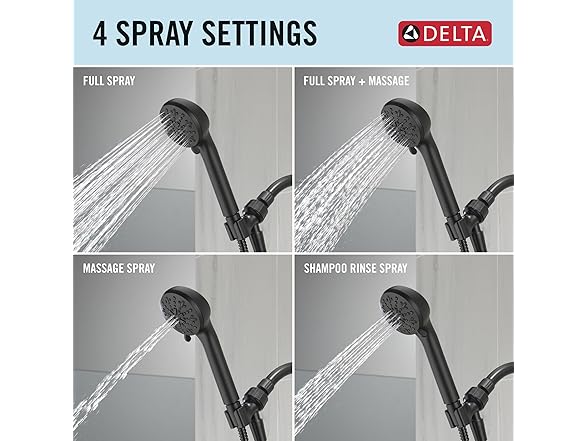Delta Detachable Handheld Shower Head (1-3pk)
