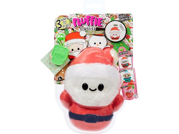 Fluffie Stuffiez Holiday Santa Small Collectible Feature Plush - Gallery 2