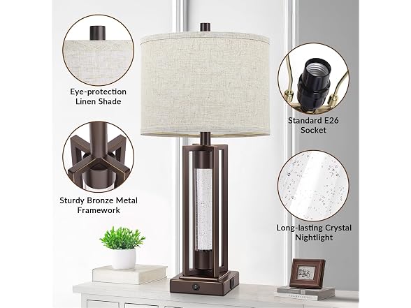 26’’ Vintage Table Lamps, Set of 2 - Gallery 6