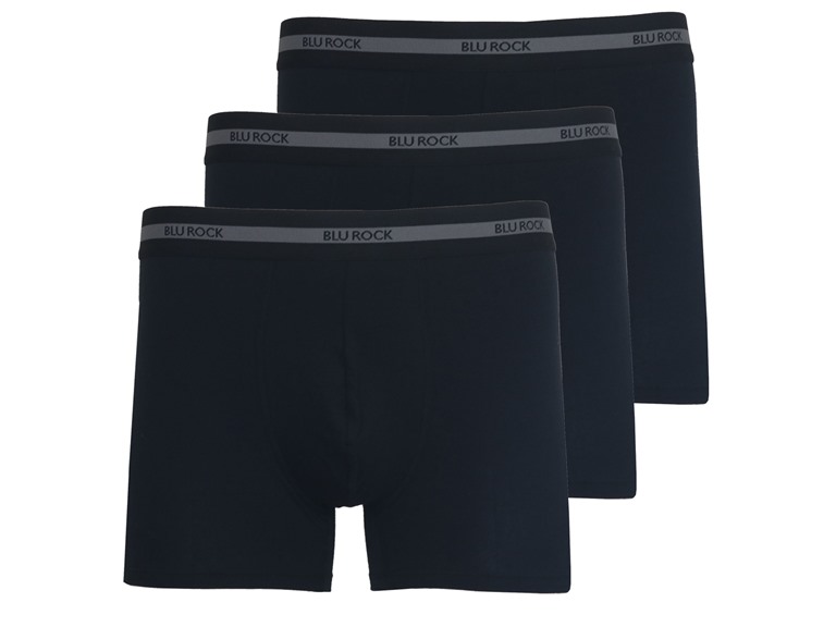 BLU ROCK WC-----J/MBB-565 / BK / S Small Mens Cotton Flex Stretch Boxer Briefs Black x3