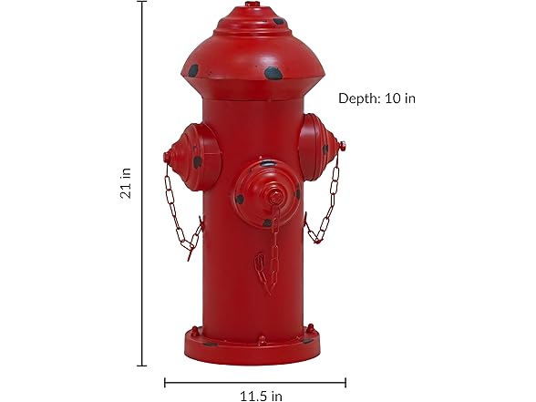 Sunnydaze 21" Fire Hydrant Outdoor Statue