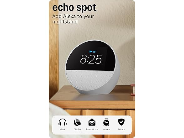 (Like-New) Amazon Echo Spot (2024) (NO POWER ADAPTER)