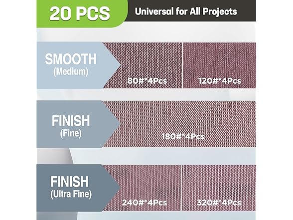WORKPRO 20pc 5 Sanding Discs