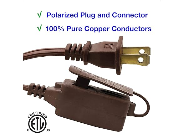 Clear Power 2-Pack 12FT 3 Outlet Indoor Extension Cord 16/2 SPT-2