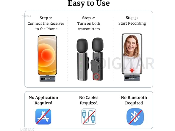 Wireless Lavalier Mic for iPhone & PC