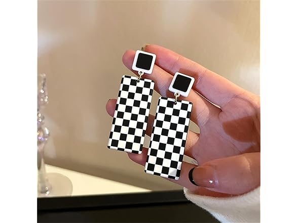 Gold Plated Checker Small Hoop Earrings