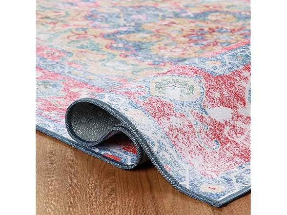 Superior Rustic Medallion Non-Slip Indoor Rug