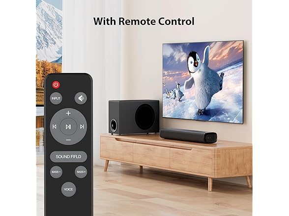 vibeadio Sound Bar for TV with Subwoofer