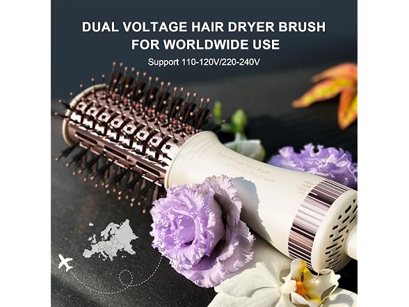 Travel Dual Voltage Hair Dryer Brush